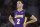 Los Angeles Lakers guard Lonzo Ball on the court during the second half of an NBA basketball game against the Detroit Pistons, Monday, March 26, 2018, in Detroit. (AP Photo/Carlos Osorio)