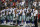Dallas Cowboys players stand during the performance of the national anthem before an NFL football game against the San Francisco 49ers in Santa Clara, Calif., Sunday, Oct. 22, 2017. (AP Photo/Eric Risberg)