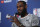 Cleveland Cavaliers forward LeBron James takes questions at a press conference after the basketball team's practiced during the NBA Finals, Thursday, June 7, 2018, in Cleveland. The Warriors lead the series 3-0 with Game 4 on Friday. (AP Photo/Carlos Osorio)