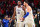 PHILADELPHIA, PA - MAY 7: Joel Embiid #21 and Ben Simmons #25 of the Philadelphia 76ers talk during Game Four of the Eastern Conference Semifinals of the 2018 NBA Playoffs on May 5, 2018 at Wells Fargo Center in Philadelphia, Pennsylvania. NOTE TO USER: User expressly acknowledges and agrees that, by downloading and or using this photograph, User is consenting to the terms and conditions of the Getty Images License Agreement. Mandatory Copyright Notice: Copyright 2018 NBAE (Photo by Jesse D. Garrabrant/NBAE via Getty Images)