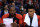 TORONTO, ON - OCTOBER 5:  Kawhi Leonard #2 and Danny Green #14 of the Toronto Raptors sit on the bench reading the half time stats during the second half of an NBA preseason game against Melbourne United at Scotiabank Arena on October 5, 2018 in Toronto, Canada.  NOTE TO USER: User expressly acknowledges and agrees that, by downloading and or using this photograph, User is consenting to the terms and conditions of the Getty Images License Agreement.  (Photo by Vaughn Ridley/Getty Images)