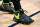 DENVER, CO - NOVEMBER 5: The sneakers of Kyrie Irving #11 of the Boston Celtics before the game against the Denver Nuggets on November 5, 2018 at the Pepsi Center in Denver, Colorado. NOTE TO USER: User expressly acknowledges and agrees that, by downloading and/or using this photograph, user is consenting to the terms and conditions of the Getty Images License Agreement. Mandatory Copyright Notice: Copyright 2018 NBAE (Photo by Garrett Ellwood/NBAE via Getty Images)