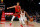 ATLANTA, GA - NOVEMBER 07:  Emmanuel Mudiay #1 of the New York Knicks drives against Jeremy Lin #7 of the Atlanta Hawks at State Farm Arena on November 7, 2018 in Atlanta, Georgia.  NOTE TO USER: User expressly acknowledges and agrees that, by downloading and or using this photograph, User is consenting to the terms and conditions of the Getty Images License Agreement.  (Photo by Kevin C. Cox/Getty Images)