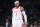 Houston Rockets forward Carmelo Anthony reacts during the first half of an NBA basketball game against the Brooklyn Nets, Friday, Nov. 2, 2018, in New York. (AP Photo/Mary Altaffer)