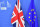A picture taken on October 17, 2018 shows the United Kingdom (Union Jack) flag set past the EU flag before the arrival of Britain's Prime Minister Theresa May and President of the European Commission Jean-Claude Juncker at the European Commission in Brussels. - British Prime Minister Theresa May is due to address a summit of European Union leaders in which Brexit negotiations are expected to be top of the agenda. (Photo by EMMANUEL DUNAND / AFP)        (Photo credit should read EMMANUEL DUNAND/AFP/Getty Images)