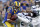 Los Angeles Rams wide receiver Robert Woods, left, pushes away Seattle Seahawks defensive back Delano Hill during the second half in an NFL football game Sunday, Nov. 11, 2018, in Los Angeles. (AP Photo/Alex Gallardo)