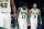 Boston Celtics' Kyrie Irving (11) and Jayson Tatum (0) walk up court during the second half on an NBA basketball game against the New York Knicks in Boston, Wednesday, Nov. 21, 2018. (AP Photo/Michael Dwyer)