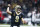 New Orleans Saints quarterback Drew Brees (9) reacts after throwing a touchdown pass to wide receiver Austin Carr, not pictured, in the first half of an NFL football game against the Atlanta Falcons in New Orleans, Thursday, Nov. 22, 2018. (AP Photo/Butch Dill)
