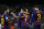 FC Barcelona's Coutinho, front center, celebrates with teammates, including Lionel Messi, left, during a Spanish La Liga soccer match against Alaves at Camp Nou stadium in Barcelona, Spain, Saturday, Aug. 18, 2018. (AP Photo/Manu Fernandez)