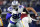 FILE - In this Thursday, Nov. 22, 2018, file photo, Dallas Cowboys defensive end Demarcus Lawrence (90) during the first half of an NFL football game against the Washington Redskins in Arlington, Texas. Lawrence may not get to last year's career high of 14-1/2 sacks, but the Dallas defensive end is doing plenty to earn another big payday, one way or another.  (AP Photo/Ron Jenkins, File)