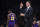 Los Angeles Lakers head coach Luke Walton, right, gestures as forward LeBron James stands in the background during the first half of an NBA basketball game against the Minnesota Timberwolves Wednesday, Nov. 7, 2018, in Los Angeles. (AP Photo/Mark J. Terrill)