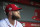 Washington Nationals Bryce Harper, looks at the baseball field from their dug out before the start of the Nationals last home game of the season against the Miami Marlins in Washington, Wednesday, Sept. 26, 2018. (AP Photo/Manuel Balce Ceneta)