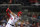 Washington Nationals Bryce Harper practices his swing during the seventh inning of a baseball game against the Miami Marlins in Washington, Wednesday, Sept. 26, 2018. (AP Photo/Manuel Balce Ceneta)