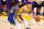 LOS ANGELES, CA - JANUARY 21: Kyle Kuzma #0 of the Los Angeles Lakers handles the ball against the Golden State Warriors on January 21, 2019 at STAPLES Center in Los Angeles, California. NOTE TO USER: User expressly acknowledges and agrees that, by downloading and/or using this Photograph, user is consenting to the terms and conditions of the Getty Images License Agreement. Mandatory Copyright Notice: Copyright 2019 NBAE (Photo by Adam Pantozzi/NBAE via Getty Images)