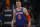 New York Knicks forward Kristaps Porzingis (6) in the first half of an NBA basketball game Thursday, Jan. 25, 2018, in Denver. (AP Photo/David Zalubowski)