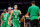 CLEVELAND, OH - FEBRUARY 5: Jayson Tatum #0 celebrates with Marcus Morris #13 of the Boston Celtics during a timeout during the second half against the Cleveland Cavaliers at Quicken Loans Arena on February 5, 2019 in Cleveland, Ohio. The Celtics defeated the Cavaliers 103-96. NOTE TO USER: User expressly acknowledges and agrees that, by downloading and/or using this photograph, user is consenting to the terms and conditions of the Getty Images License Agreement. (Photo by Jason Miller/Getty Images)