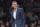 New York Knicks forward Kristaps Porzingis stands on the court during a time out in the second half of an NBA basketball game against the Brooklyn Nets, Friday, Oct. 19, 2018, in New York. The Nets won 107-105. (AP Photo/Mary Altaffer)