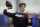 Quarterback Daniel Jones passes the ball during Duke's football Pro Day in Durham, N.C., Tuesday, March 26, 2019. (AP Photo/Gerry Broome)