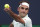 Roger Federer, of Switzerland, serves to Filip Krajinovic, of Serbia, during the Miami Open tennis tournament, Monday, March 25, 2019, in Miami Gardens, Fla. (AP Photo/Lynne Sladky)