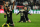 Ajax's Matthijs de Ligt and teammates celebrate at the end of the Champions League, quarterfinal, second leg soccer match between Juventus and Ajax, at the Allianz stadium in Turin, Italy, Tuesday, April 16, 2019. Ajax won 2-1 and advances to the semifinal on a 3-2 aggregate. (AP Photo/Luca Bruno)