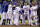 Los Angeles Dodgers' Joc Pederson, right, celebrates with teammates as he scores after hitting a walk-off, two-run home run during the ninth inning of a baseball game against the Cincinnati Reds, Monday, April 15, 2019, in Los Angeles. (AP Photo/Mark J. Terrill)