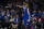 PHILADELPHIA, PA - APRIL 23: Joel Embiid #21 of the Philadelphia 76ers reacts against the Brooklyn Nets in the first quarter of Game Five of Round One of the 2019 NBA Playoffs at the Wells Fargo Center on April 23, 2019 in Philadelphia, Pennsylvania. NOTE TO USER: User expressly acknowledges and agrees that, by downloading and or using this photograph, User is consenting to the terms and conditions of the Getty Images License Agreement. (Photo by Mitchell Leff/Getty Images)