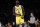 Los Angeles Lakers' Lance Stephenson (6) reacts to a missed 3-point shot during the second half of an NBA basketball game against the Golden State Warriors Thursday, April 4, 2019, in Los Angeles. (AP Photo/Marcio Jose Sanchez)