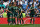Real Betis' players celebrate after scoring a goal during the Spanish League football match between Real Madrid and Real Betis at the Santiago Bernabeu stadium in Madrid on May 19, 2019. (Photo by PIERRE-PHILIPPE MARCOU / AFP)        (Photo credit should read PIERRE-PHILIPPE MARCOU/AFP/Getty Images)