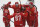 Russian players celebrate their side's second goal, scored by Russia's Mikhail Sergachyov, right, during the Ice Hockey World Championships quarterfinal match between Russia and the United States at the Steel Arena in Bratislava, Slovakia, Thursday, May 23, 2019. (AP Photo/Ronald Zak)