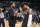 BROOKLYN, NY - MARCH 30: D'Angelo Russell #1 of the Brooklyn Nets and Kyrie Irving #11 of the Boston Celtics hug after the game on March 30, 2019 at Barclays Center in Brooklyn, New York. NOTE TO USER: User expressly acknowledges and agrees that, by downloading and or using this Photograph, user is consenting to the terms and conditions of the Getty Images License Agreement. Mandatory Copyright Notice: Copyright 2019 NBAE (Photo by Nathaniel S. Butler/NBAE via Getty Images)