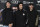 Professional basketball player Lonzo Ball, of the Los Angeles Lakers, from right, and his brothers LiAngelo Ball and LaMelo Ball arrive at the premiere of