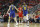 HOUSTON, TX - MAY 04:  Klay Thompson #11 of the Golden State Warriors congratulates Kevin Durant #35 after a dunk in the second quarter during Game Three of the Second Round of the 2019 NBA Western Conference Playoffs against the Houston Rockets at Toyota Center on May 4, 2019 in Houston, Texas.  NOTE TO USER: User expressly acknowledges and agrees that, by downloading and or using this photograph, User is consenting to the terms and conditions of the Getty Images License Agreement.  (Photo by Tim Warner/Getty Images)