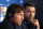 TOULOUSE, FRANCE - JUNE 16: In this handout image provided by UEFA,  Head coach Antonio Conte (L) of Italy is watched by goalkeeper Gianluigi Buffon of Italy during attend the press conference at Stadium Municipal on June 16, 2016 in Toulouse, France. (Photo by Handout/UEFA via Getty Images)