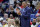 New Orleans Pelicans head coach Alvin Gentry encourages his team in the first half of an NBA basketball game against the Golden State Warriors in New Orleans, Tuesday, April 9, 2019. (AP Photo/Scott Threlkeld)