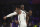 LOS ANGELES, CA - MARCH 22: LeBron James #23 of the Los Angeles Lakers greets D'Angelo Russell #1 of the Brooklyn Nets before the start of their NBA basketball game at Staples Center on March 22, 2019 in Los Angeles, California. NOTE TO USER: User expressly acknowledges and agrees that, by downloading and or using this photograph, User is consenting to the terms and conditions of the Getty Images License Agreement. (Photo by Kevork Djansezian/Getty Images)