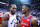 TORONTO, ON - MAY 12:  Kawhi Leonard #2 of the Toronto Raptors speaks with Jimmy Butler #23 of the Philadelphia 76ers after sinking a buzzer beater to win Game Seven of the second round of the 2019 NBA Playoffs at Scotiabank Arena on May 12, 2019 in Toronto, Canada.  NOTE TO USER: User expressly acknowledges and agrees that, by downloading and or using this photograph, User is consenting to the terms and conditions of the Getty Images License Agreement.  (Photo by Vaughn Ridley/Getty Images)