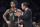 Brooklyn Nets head coach Kenny Atkinson talks to guard D'Angelo Russell (1) during the second half of Game 4 of a first-round NBA basketball playoff series, Saturday, April 20, 2019, in New York. The 76ers won 112-108. (AP Photo/Mary Altaffer)