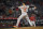 Baltimore Orioles outfielder Stevie Wilkerson throws to the plate as he pitches during the 16th inning of a baseball game against the Los Angeles Angels Friday, July 26, 2019, in Anaheim, Calif. (AP Photo/Mark J. Terrill)