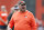 Cleveland Browns head coach Freddie Kitchens shouts directions during practice at the NFL football team's training facility Wednesday, July 31, 2019, in Berea, Ohio. (AP Photo/Ron Schwane)