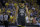 Golden State Warriors' Stephen Curry walks on the court during a timeout in the second quarter of Game 6 of basketball's NBA Finals against the Toronto Raptors Thursday, June 13, 2019, in Oakland, Calif. (AP Photo/Ben Margot)
