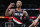 Portland Trail Blazers guard Damian Lillard argues for a foul in the first half of Game 1 of an NBA basketball second-round playoff series against the Denver Nuggets, Monday, April 29, 2019, in Denver. (AP Photo/David Zalubowski)
