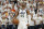 Utah Jazz guard Donovan Mitchell (45) reacts late in the second half during Game 4 of a first-round NBA basketball playoff series against the Houston Rockets, Monday, April 22, 2019, in Salt Lake City. (AP Photo/Rick Bowmer)
