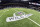 The NFL wild card playoff logo is seen on the field before an NFL football game between the New Orleans Saints and the Carolina Panthers in New Orleans, Sunday, Jan. 7, 2018. (AP Photo/Bill Feig)