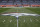 The Denver Broncos logo is painted on the field at Mile High Stadium prior to an NFL football game against the Los Angeles Chargers, Monday, Sept. 11, 2017, in Denver. (AP Photo/Jack Dempsey)