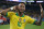 TOPSHOT - Brazil's foward Neymar Jr. celebrates after scoring against Colombia during their international friendly football match between Brazil and Colombia at Hard Rock Stadium in Miami, Florida, on September 6, 2019. (Photo by RHONA WISE / AFP)        (Photo credit should read RHONA WISE/AFP/Getty Images)