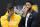 EL SEGUNDO, CALIFORNIA - JULY 13: Anthony Davis (R) talks with LeBron James as Davis is introduced as the newest player of the Los Angeles Lakers during a press conference at UCLA Health Training Center on July 13, 2019 in El Segundo, California. NOTE TO USER: User expressly acknowledges and agrees that, by downloading and/or using this Photograph, user is consenting to the terms and conditions of the Getty Images License Agreement. (Photo by Kevork Djansezian/Getty Images)