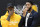 EL SEGUNDO, CALIFORNIA - JULY 13: Anthony Davis (R) talks with LeBron James as Davis is introduced as the newest player of the Los Angeles Lakers during a press conference at UCLA Health Training Center on July 13, 2019 in El Segundo, California. NOTE TO USER: User expressly acknowledges and agrees that, by downloading and/or using this Photograph, user is consenting to the terms and conditions of the Getty Images License Agreement. (Photo by Kevork Djansezian/Getty Images)