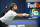 Nikoloz Basilashvili of Georgia hits a return against Radu Albot of Moldova during their first round men's singles match at the Shanghai Masters tennis tournament in Shanghai on October 6, 2019. (Photo by HECTOR RETAMAL / AFP) (Photo by HECTOR RETAMAL/AFP via Getty Images)