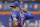 Chicago Cubs' shortstop Javier Baez (9) warms up before a baseball game against the New York Mets, Tuesday, Aug. 27, 2019, in New York. (AP Photo/Kathy Willens)