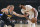 Denver Nuggets center Mason Plumlee, left, and Los Angeles Lakers forward Anthony Davis in action during an NBA basketball game Sunday, Dec. 22, 2019, in Los Angeles. (AP Photo/Michael Owen Baker)